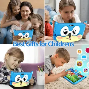 تابلت للأطفال BDF مقاس 7 بوصات يعمل بنظام أندرويد و13، وذاكرة وصول عشوائي 4 جيجابايت وذاكرة قراءة فقط 64 جيجابايت، وواي فاي سعة 1 تيرابايت، وبطارية 4000 مللي أمبير في الساعة، وكاميرا مزدوجة، وهدية للأطفال