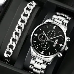 ⌚ ساعة رجالية أنيقة من الفولاذ المقاوم للصدأ ⌚ تصميم فاخر مزود بتقويم دقيق وحركة كوارتز عالية الجودة، مع سوار معدني متين يمنحك مظهرًا عصريًا راقيًا. مثالية للاستخدام اليومي أو المناسبات الرسمية، وتجمع بين العملية والأناقة لتكمل إطلالتك بكل ثقة.