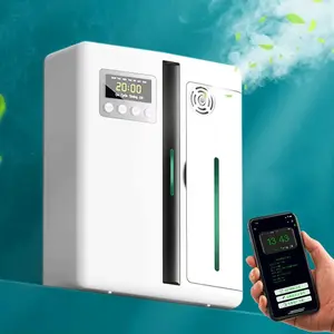 🌿 آلة تعطير هواء مثبتة على الحائط 🌿 موزع زيوت عطرية فاخر بدون ماء، يعمل بتقنية النيبولايزر للحفاظ على نقاء الرائحة وانتشارها بكفاءة عالية. مزود بتقنية البلوتوث للتحكم عن بُعد، مما يمنحك سهولة في التشغيل وضبط الإعدادات. تصميم أنيق يناسب المنازل، الفنادق، المكاتب، غرف الاستقبال والسبا، ليمنح المكان أجواءً منعشة وراقية تدوم طوال اليوم.